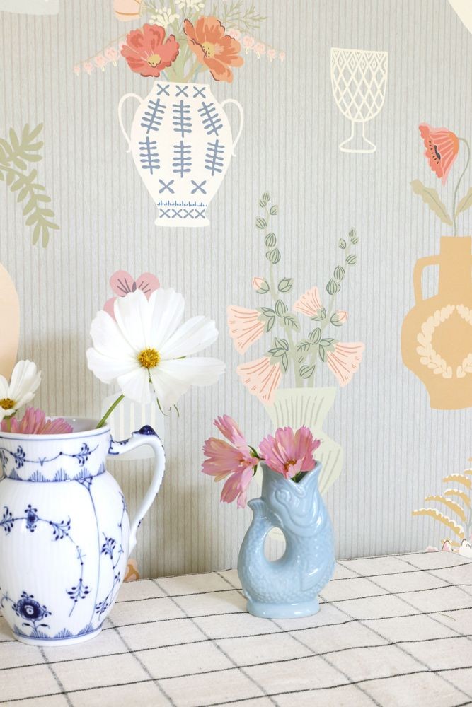 Εμφάνιση  λεπτομερειών Floral Daiquiri Morning Haze blue - 901-02 Εικόνα της Floral Daiquiri Morning Haze blue - 901-02